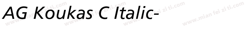 AG Koukas C Italic字体转换